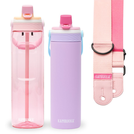Kambukka popruh na láhev na vodu Dupla - Pink