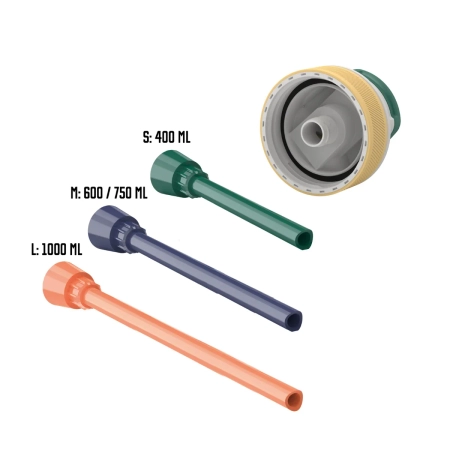 Zestaw Kambukka - nakrętka Lagoon i 3 rurki/słomki (yellow)