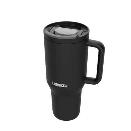 Kambukka Rio Kubek termiczny ze słomką czarny - Night Rider