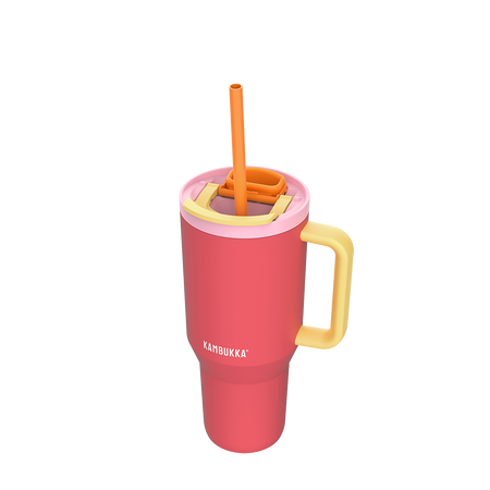 Kambukka Rio kubek termiczny ze słomką 950ml - Pink Papaya